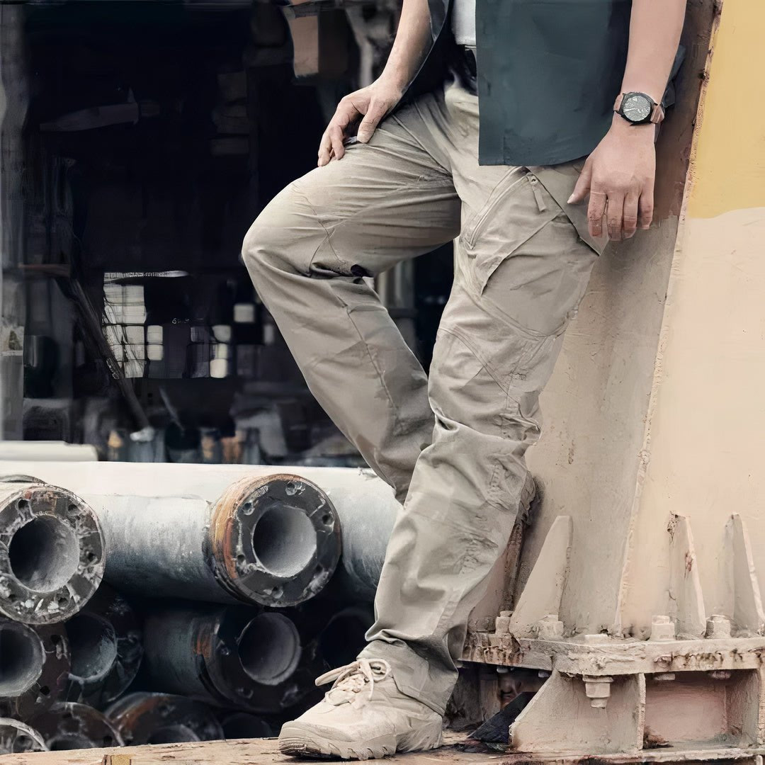Men's Straight Cargo Pants - Khaki