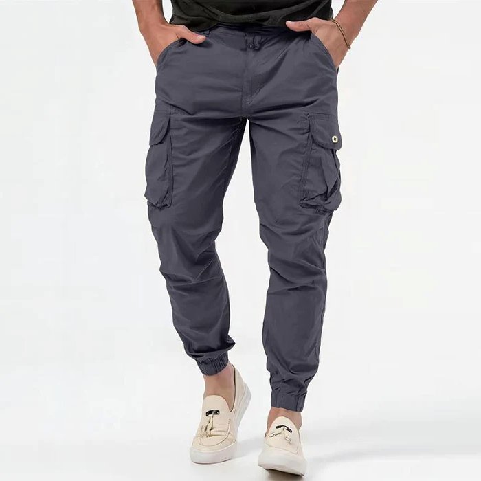 Men's Tapered Cargo Joggers - Grey