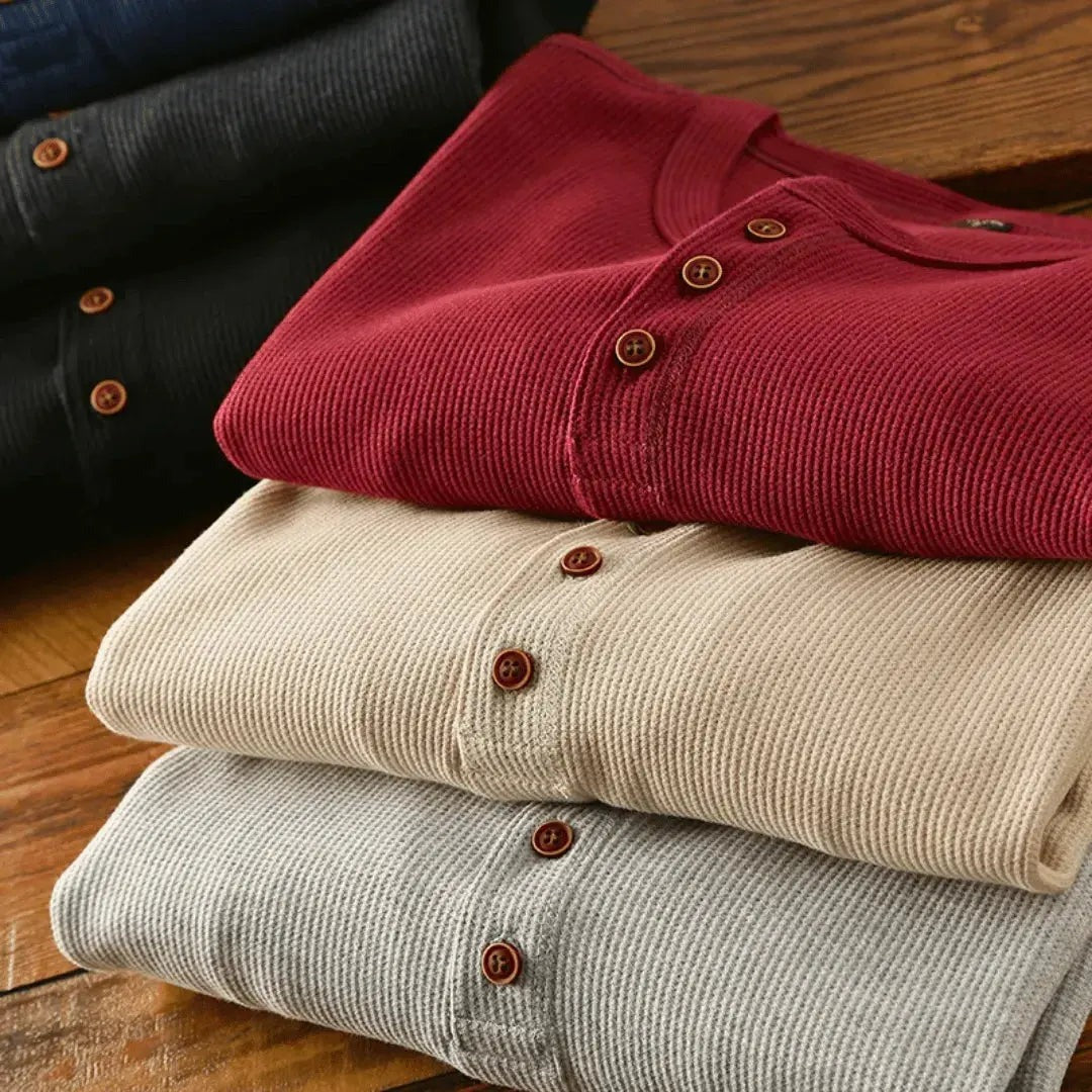 Long Sleeve Henley Shirt