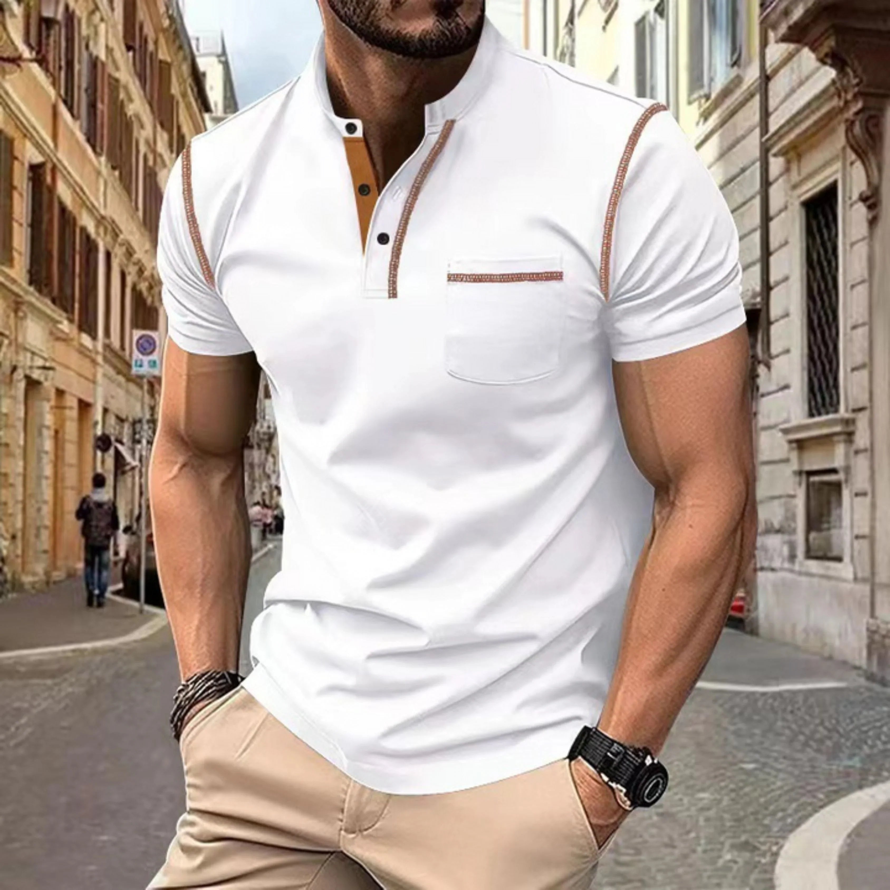 Men's Slim Polo Shirt - White