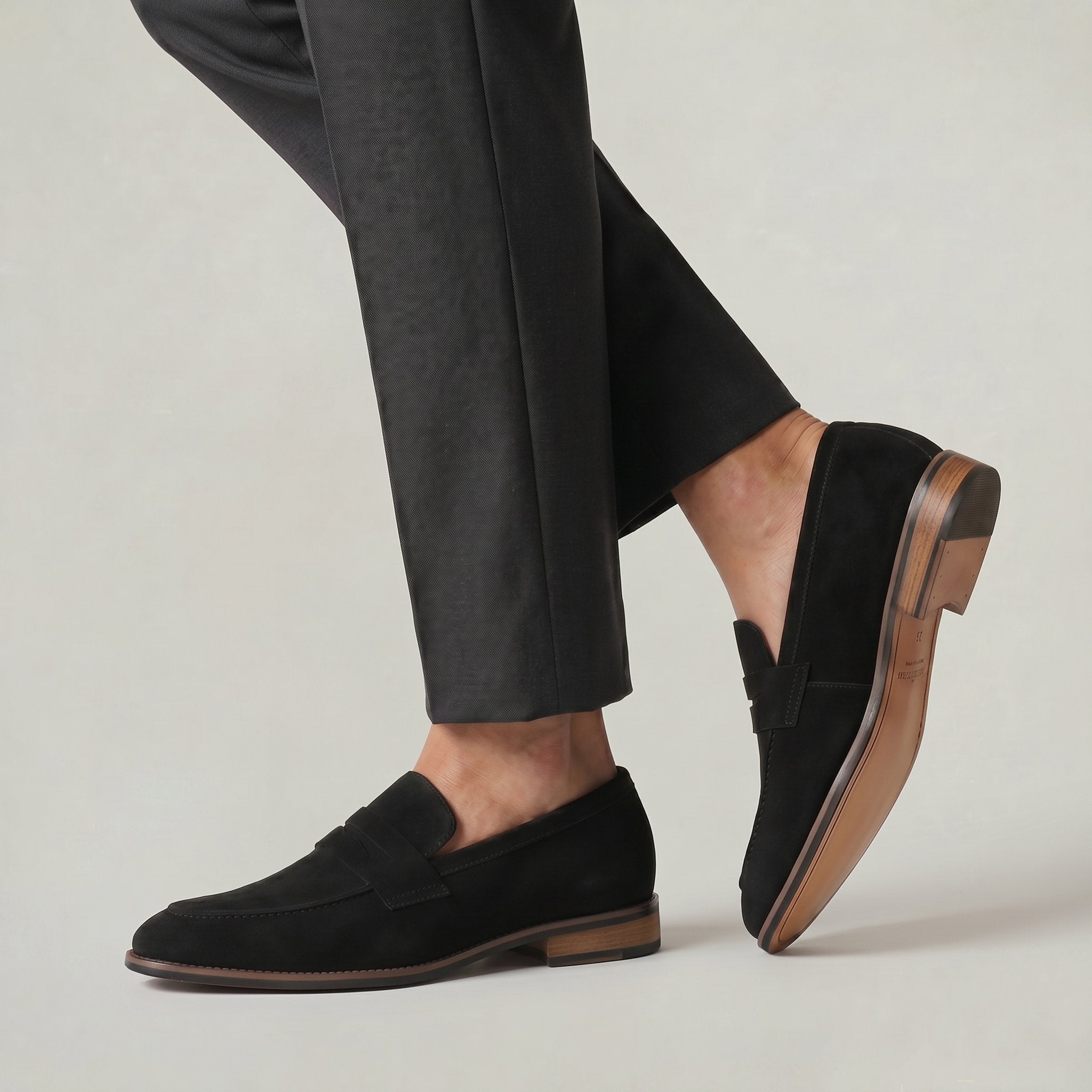 Men's Suede Penny Loafers