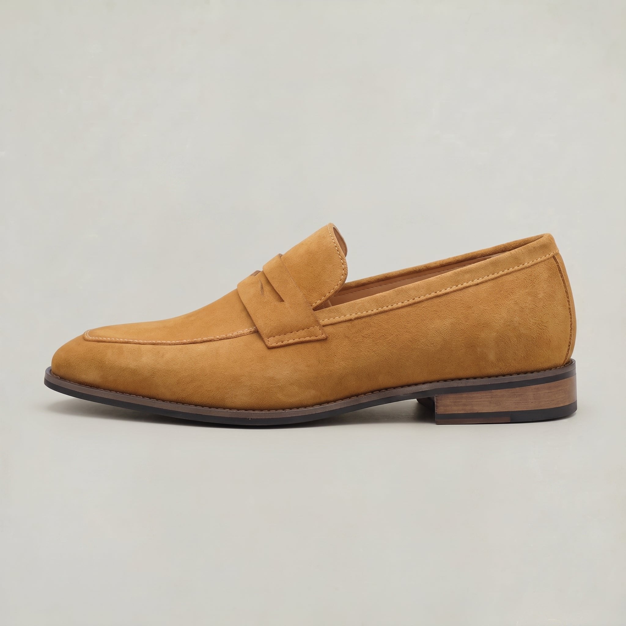 Men's Suede Penny Loafers - Brown