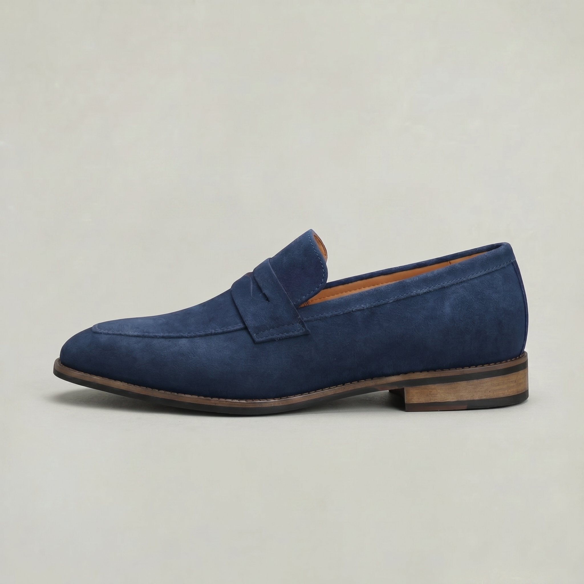 Men's Suede Penny Loafers - Blue