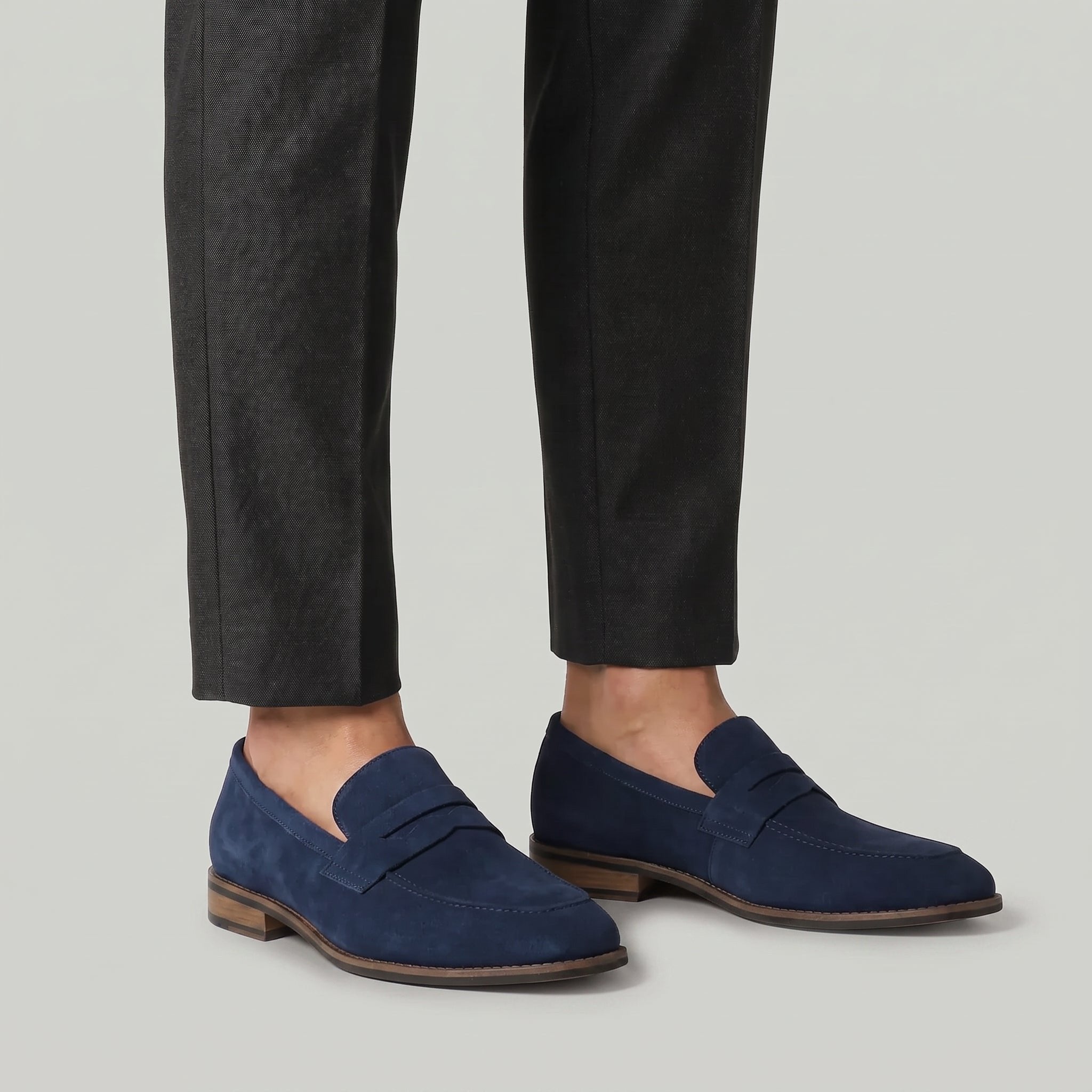 Men's Suede Penny Loafers