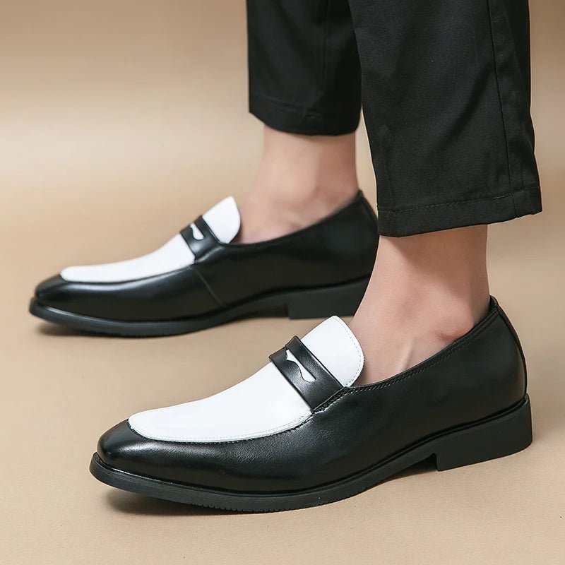 Men's Color-Block Penny Loafers - White