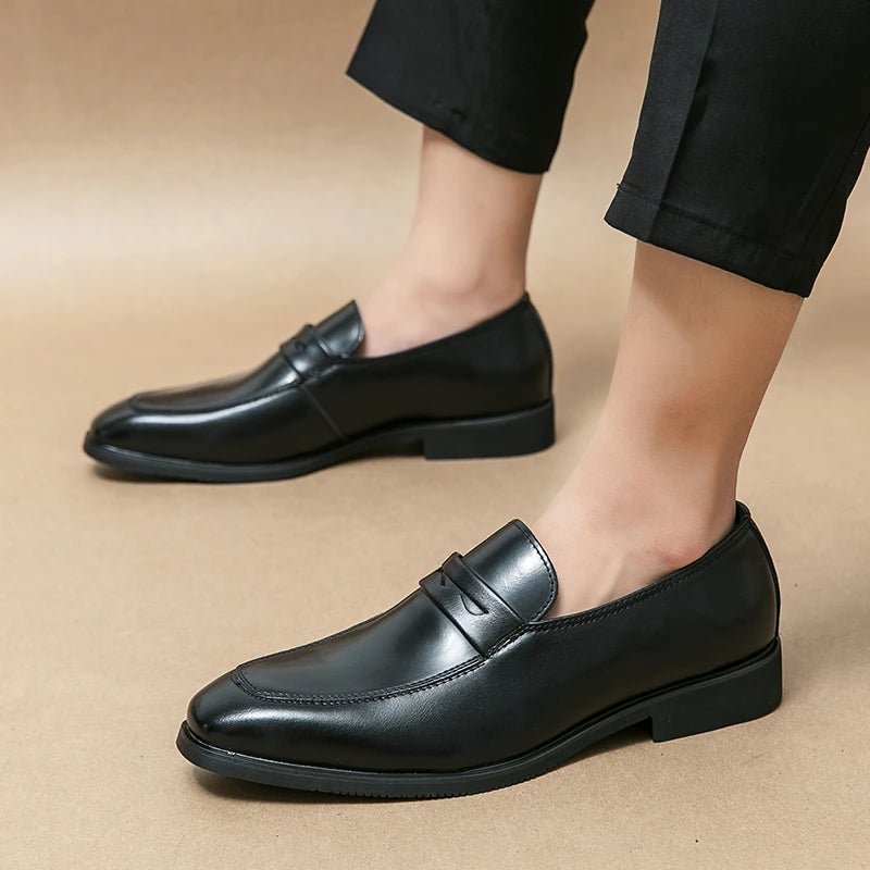Men's Color-Block Penny Loafers - Black
