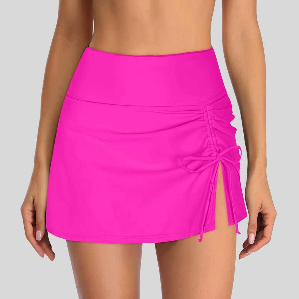 Women's High-Waisted Swim Skirt - Pink