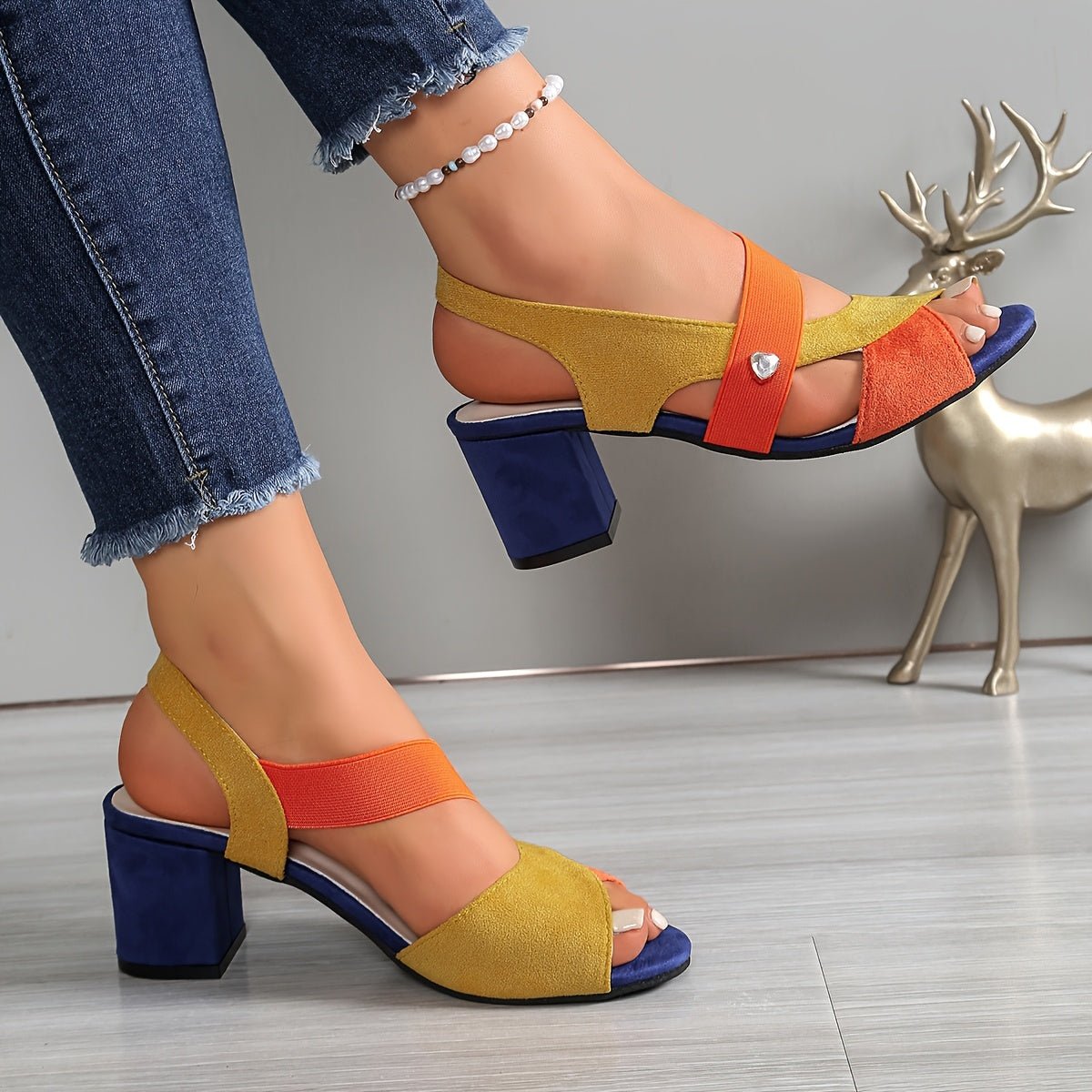 Women's Strappy Block Heel Sandals