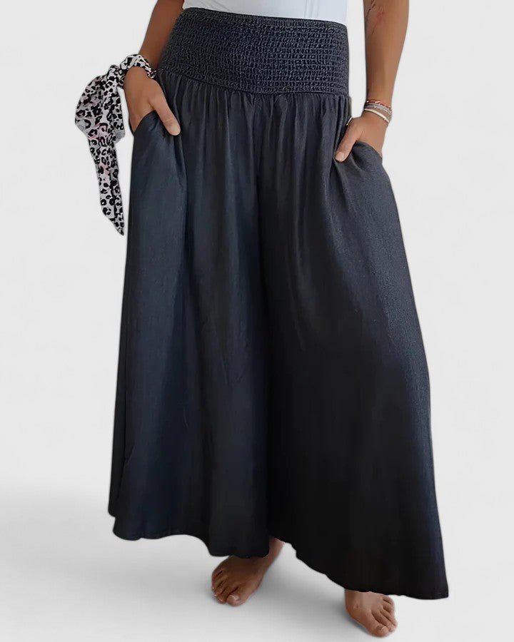 Women's Wide-Leg Pants - Gray