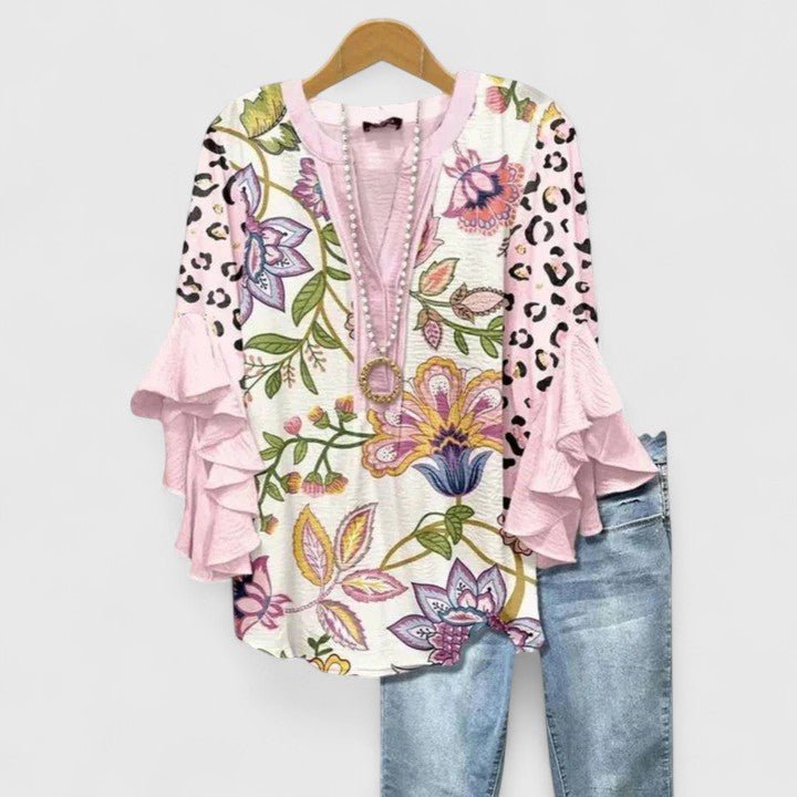 Women's Floral Blouse - Pink