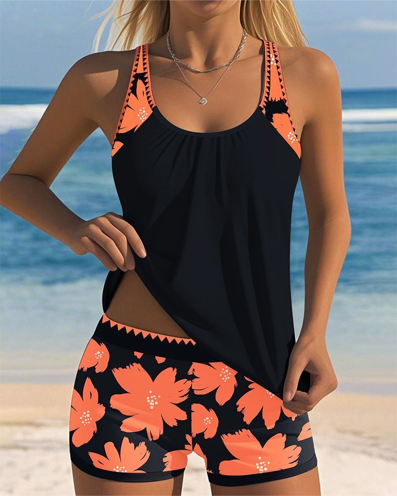 Women's Floral Tankini Set