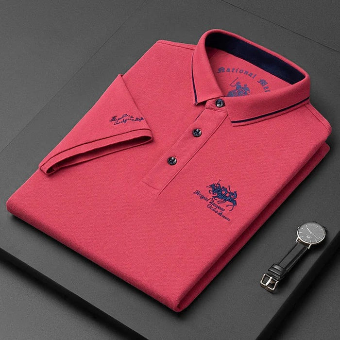 Short Sleeve Golf Polo Shirt - Hot Pink
