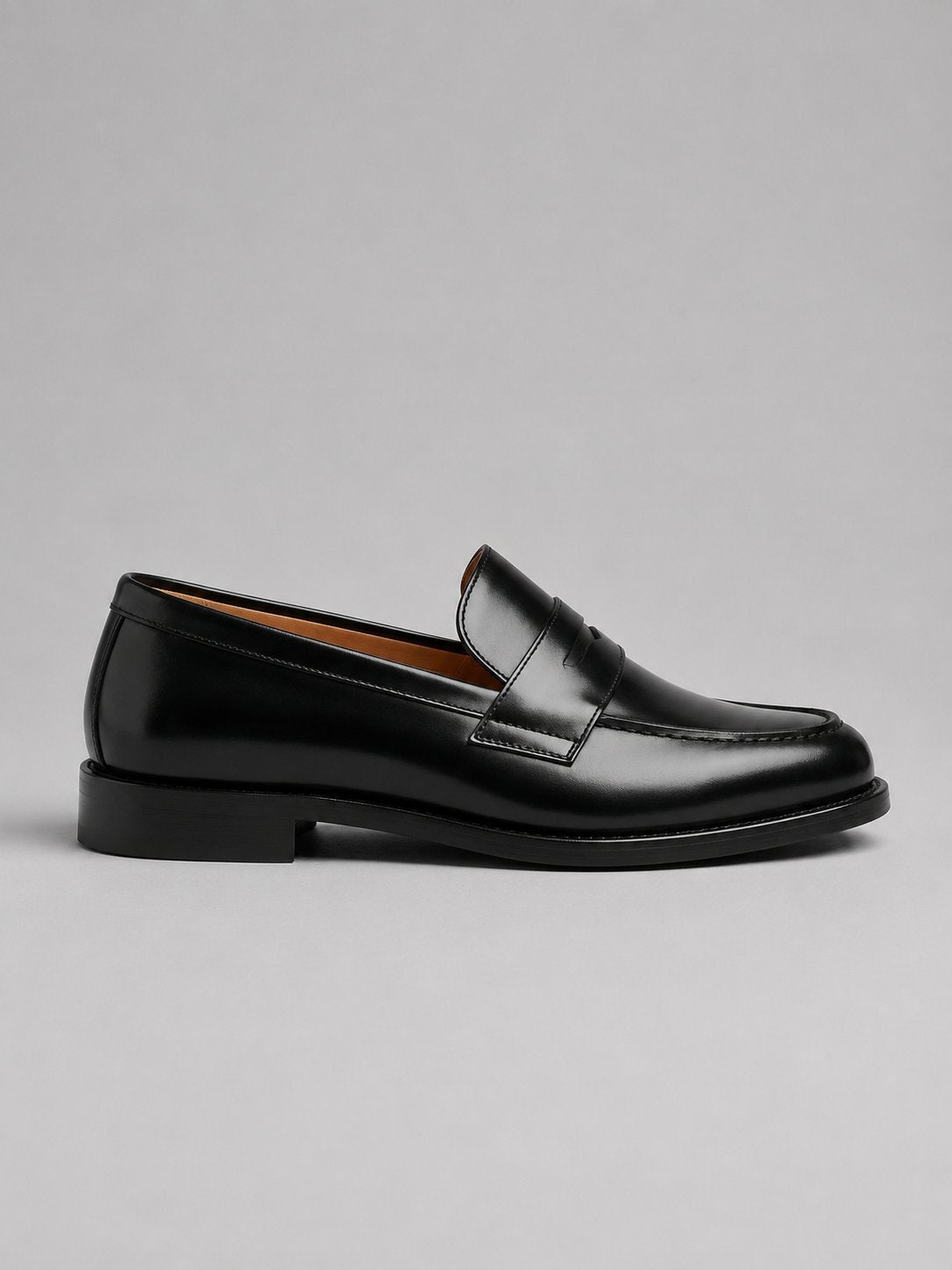 Men's Polished Leather Penny Loafers