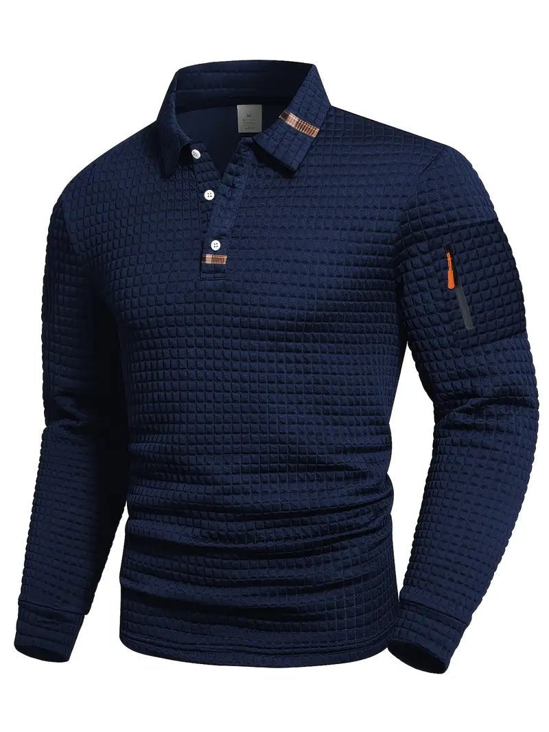 Men's Slim Polo Shirt - Navy Blue