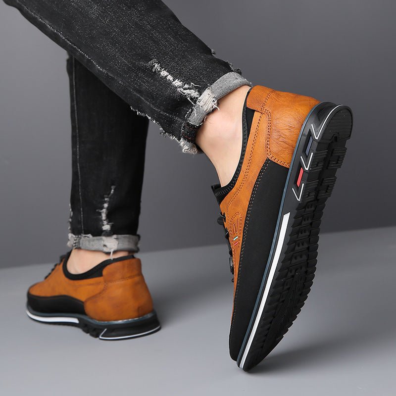 Men's Leather Slip-On Sneakers