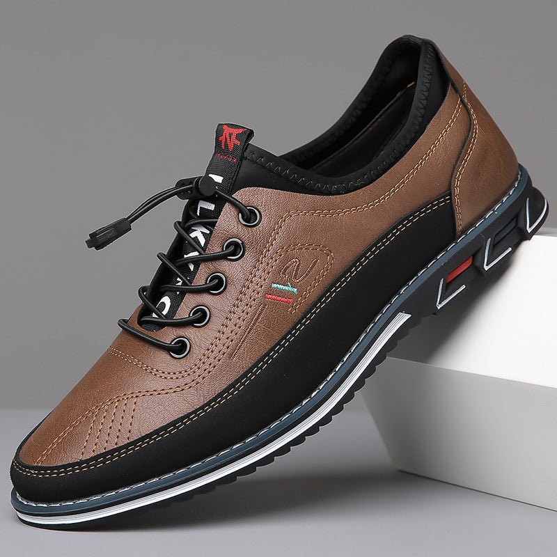 Men's Leather Slip-On Sneakers - Chestnut Tan