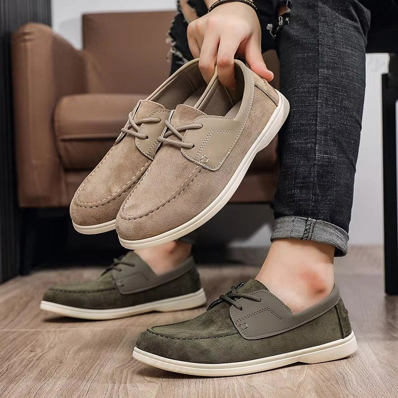 Men's Suede Moc-Toe Boat Shoes