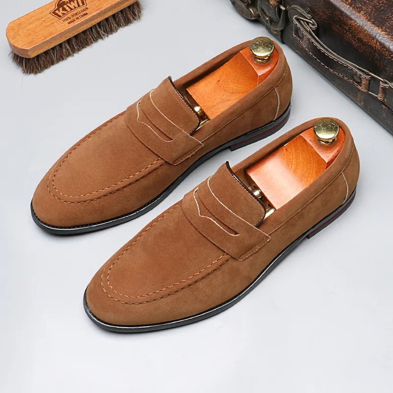 Men's Suede Penny Loafers - Brown