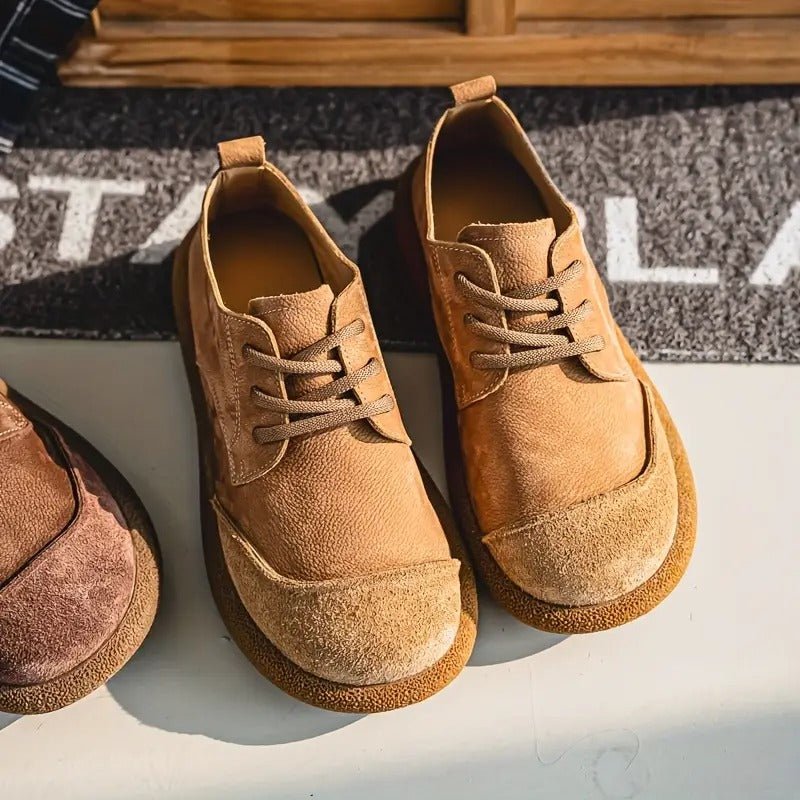 Unisex Leather Derby Shoes