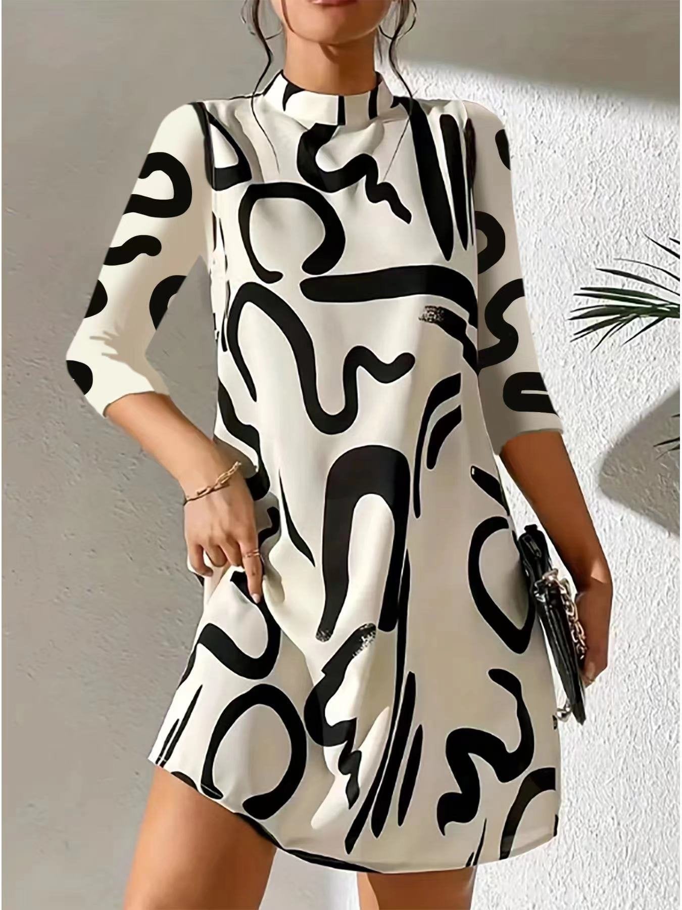 Women's Mini Shift Dress - White