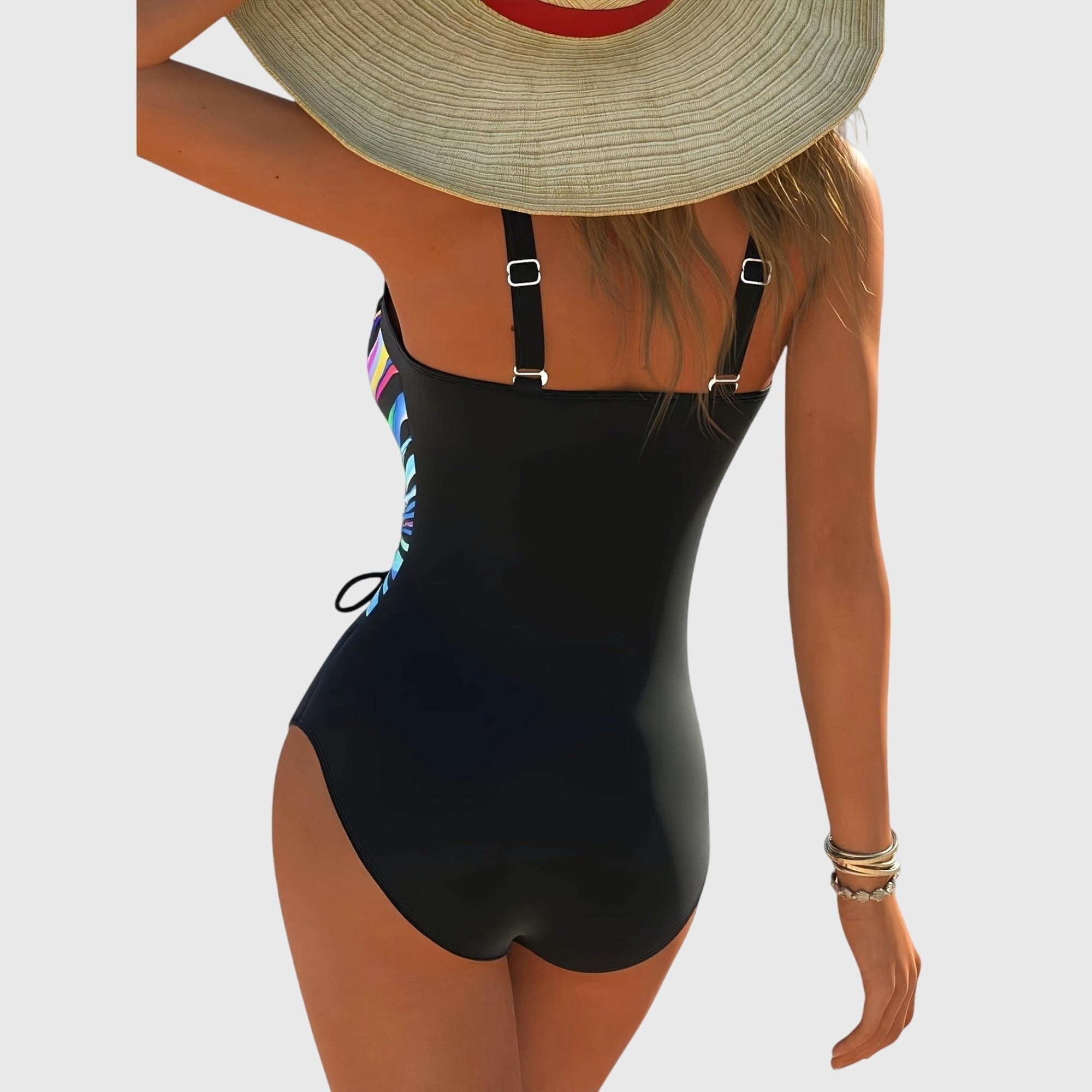 Women's V-Neck One-Piece Swimsuit