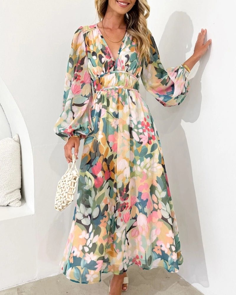 Floral Wedding Guest Maxi Dress