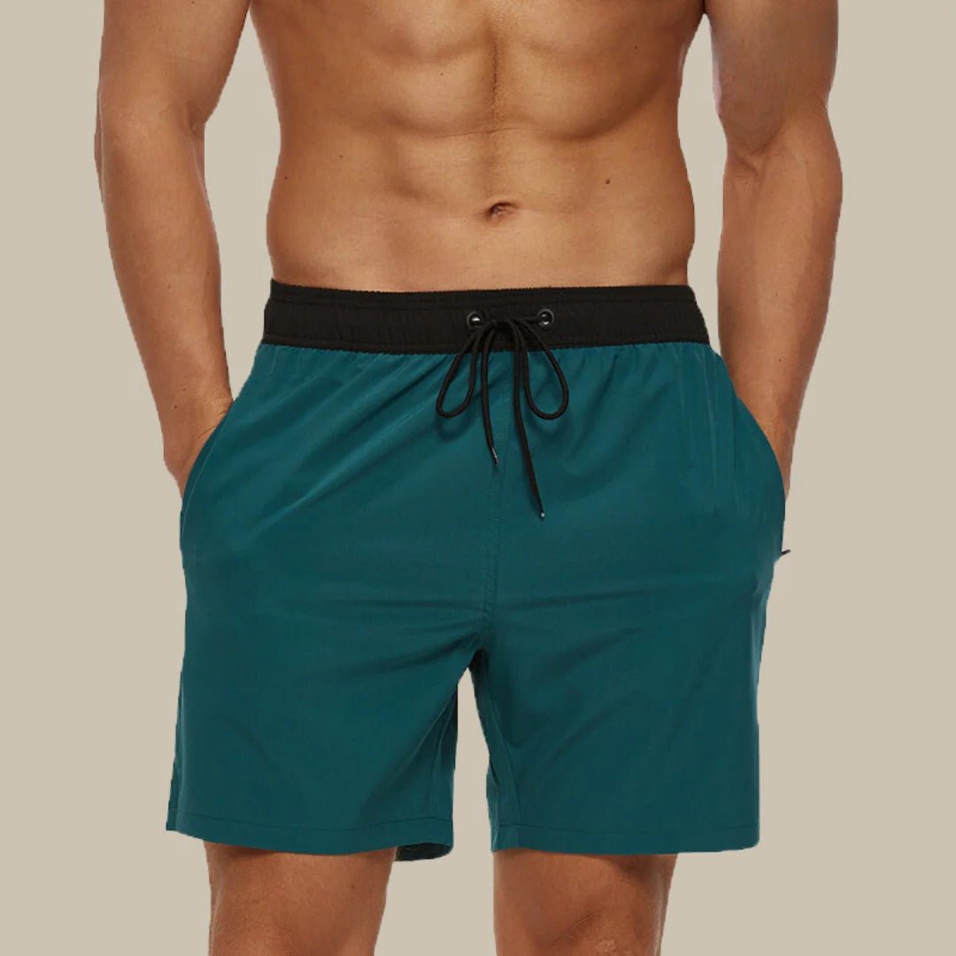 Men's Beach Swim Shorts - Dark Teal