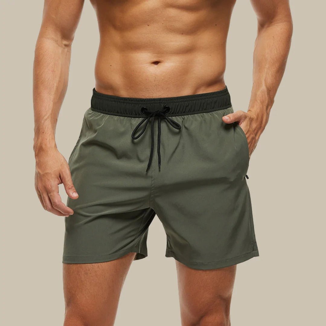 Men's Beach Swim Shorts - Green