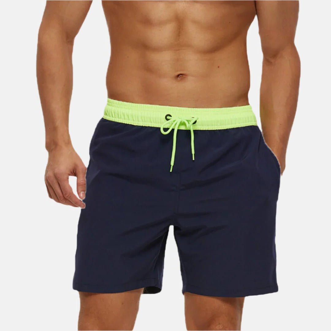 Men's Beach Swim Shorts - Dark Navy