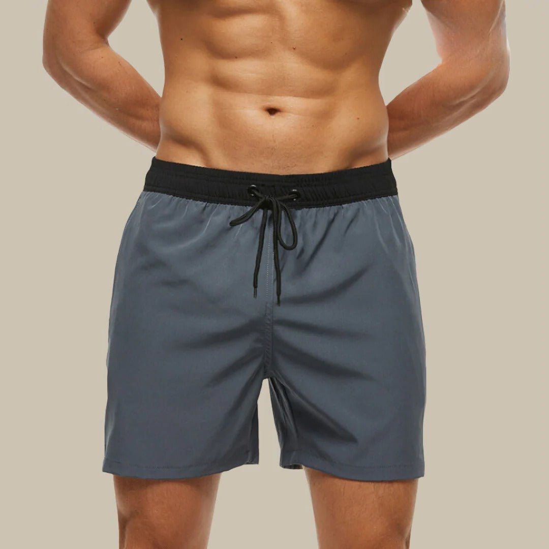 Men's Beach Swim Shorts - Charcoal Gray