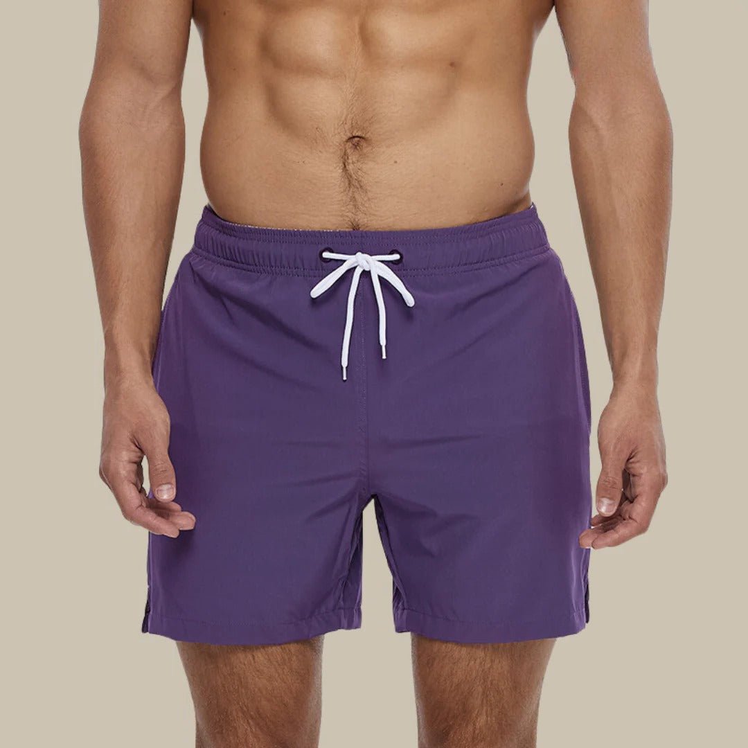 Men's Beach Swim Shorts - Purple