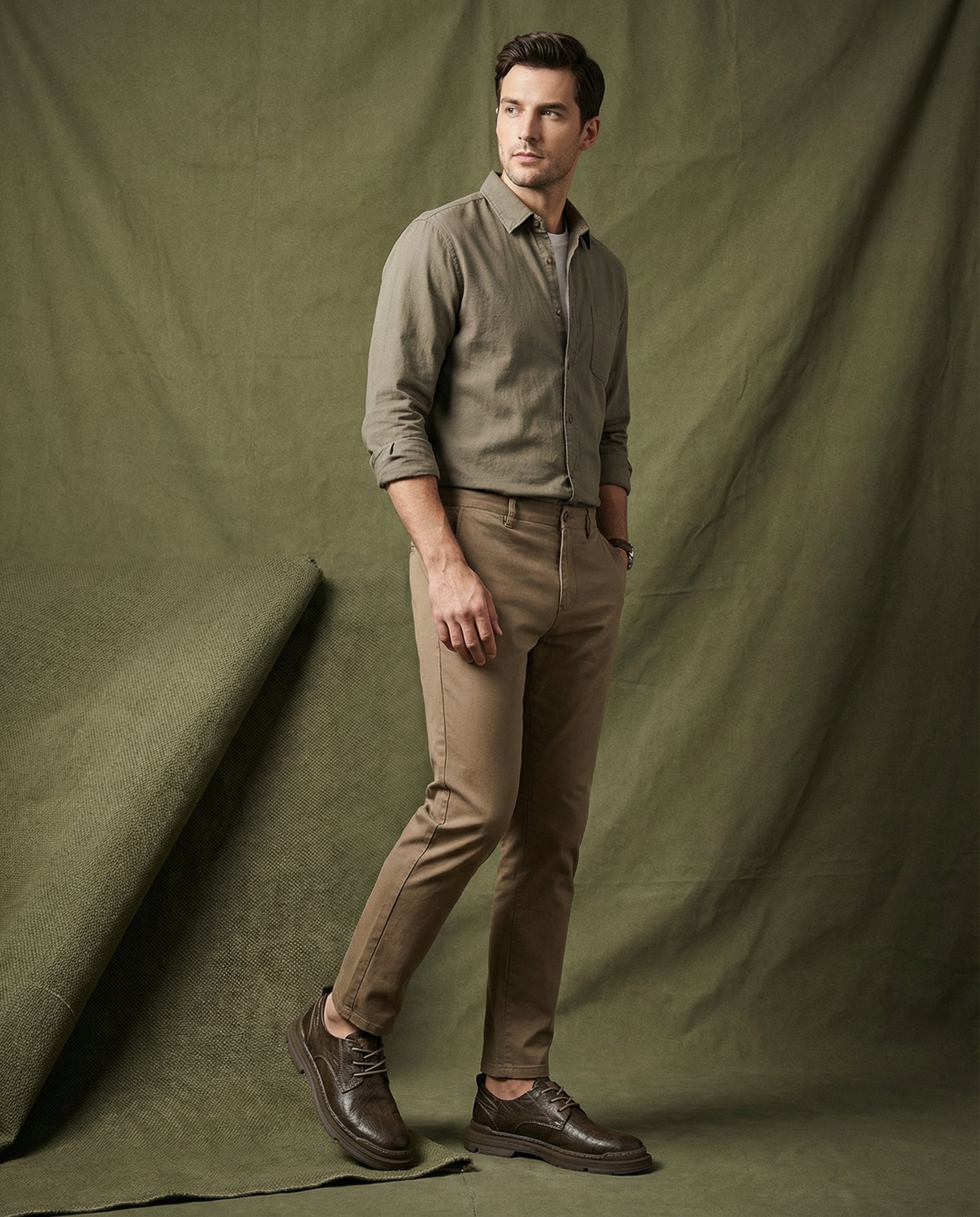 Men's Faux Leather Derby Shoes
