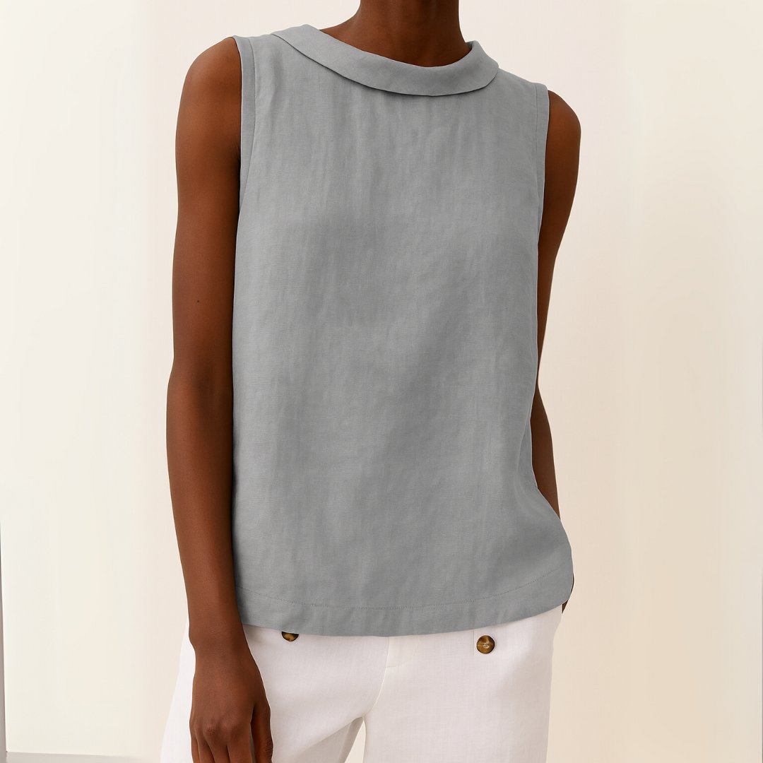Women's Sleeveless Blouse - Gray