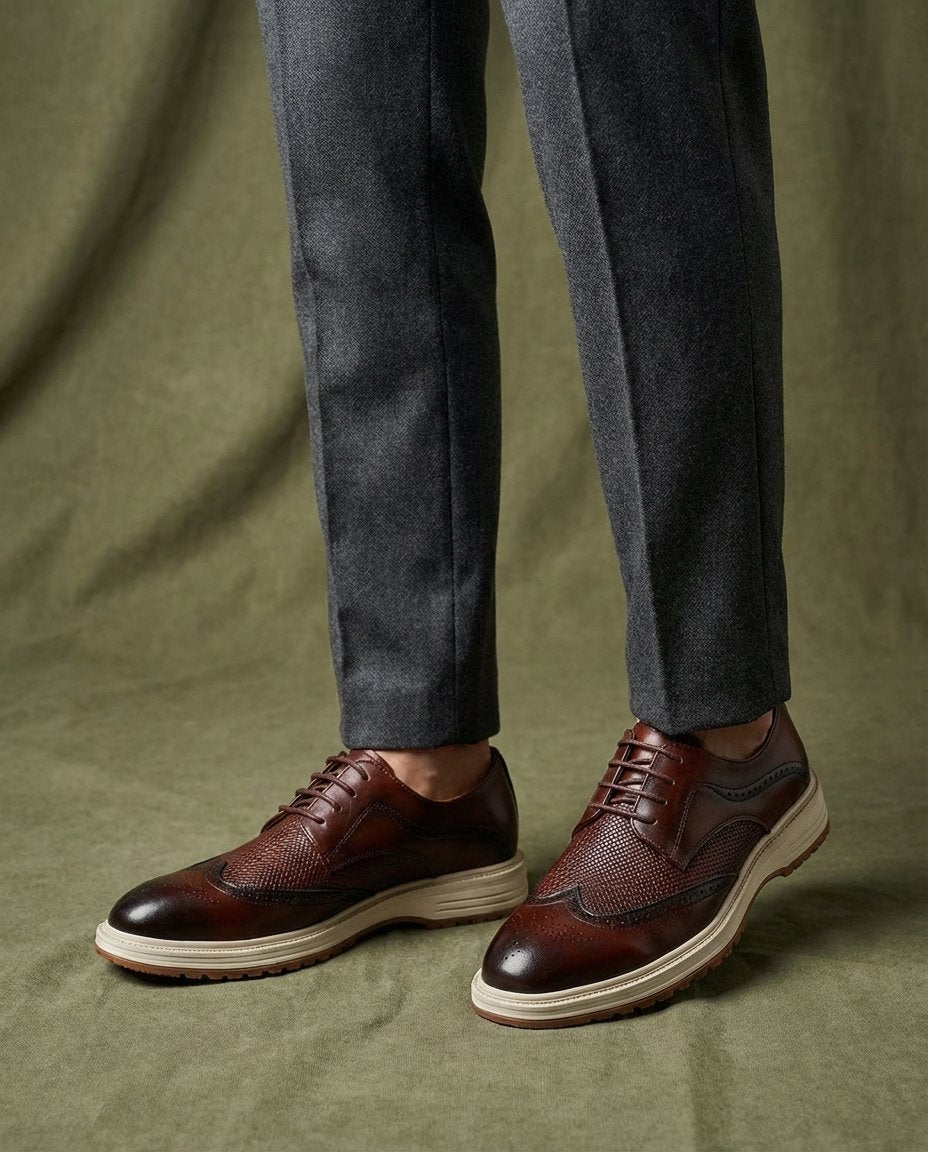 Men's Wingtip Brogue Derby Shoes