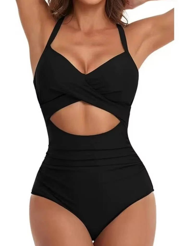 Women's Cutout One-Piece Swimsuit - Black