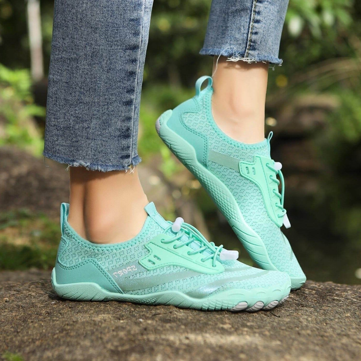Unisex Knit Barefoot Shoes - Turquoise