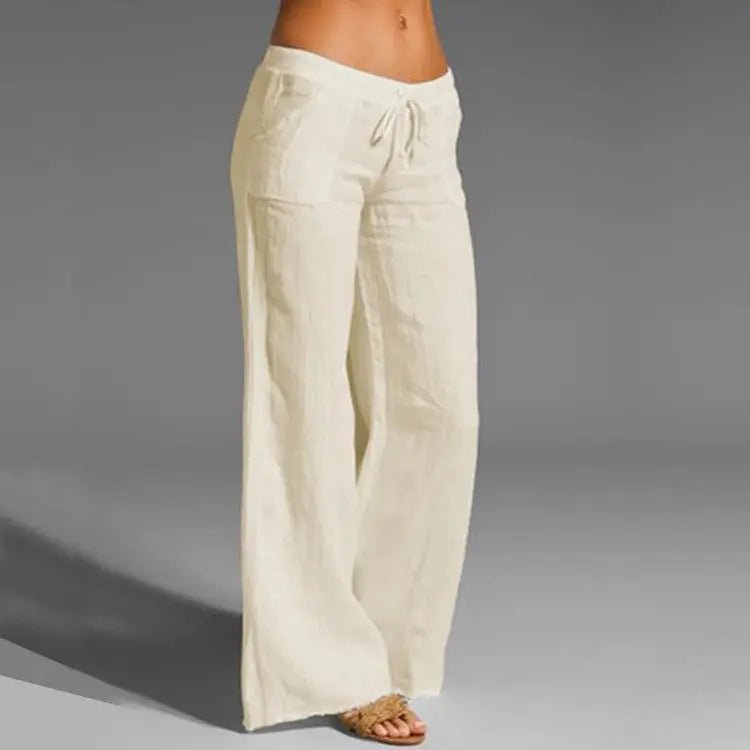 Women's Wide-Leg Pants - Khaki