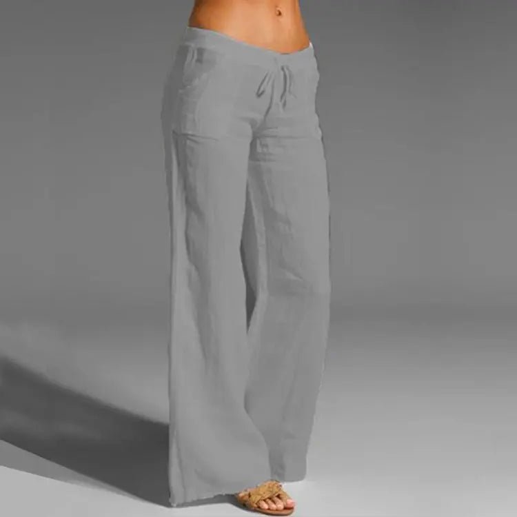 Women's Wide-Leg Pants - Gray