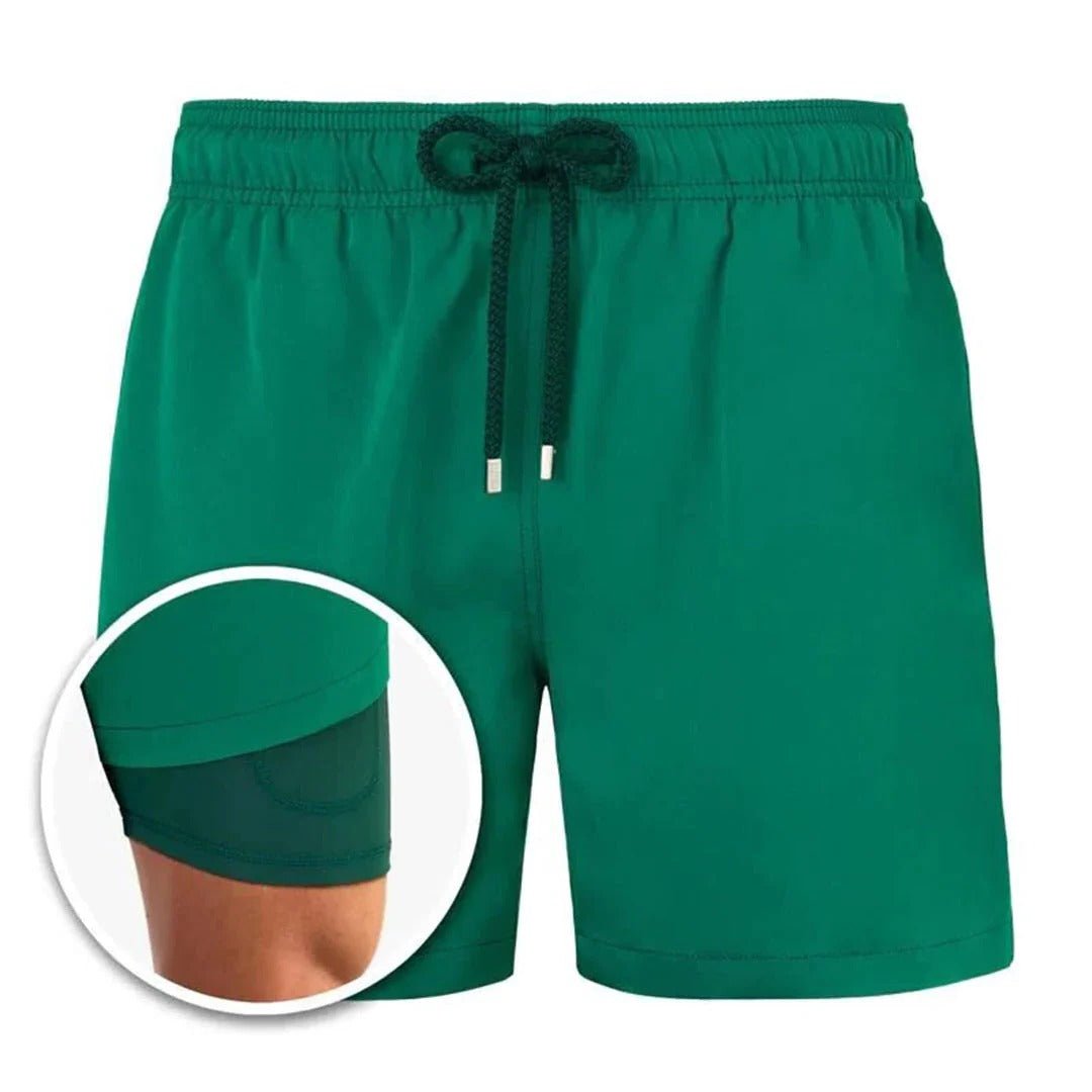Men's Quick-Dry Swim Shorts - Green