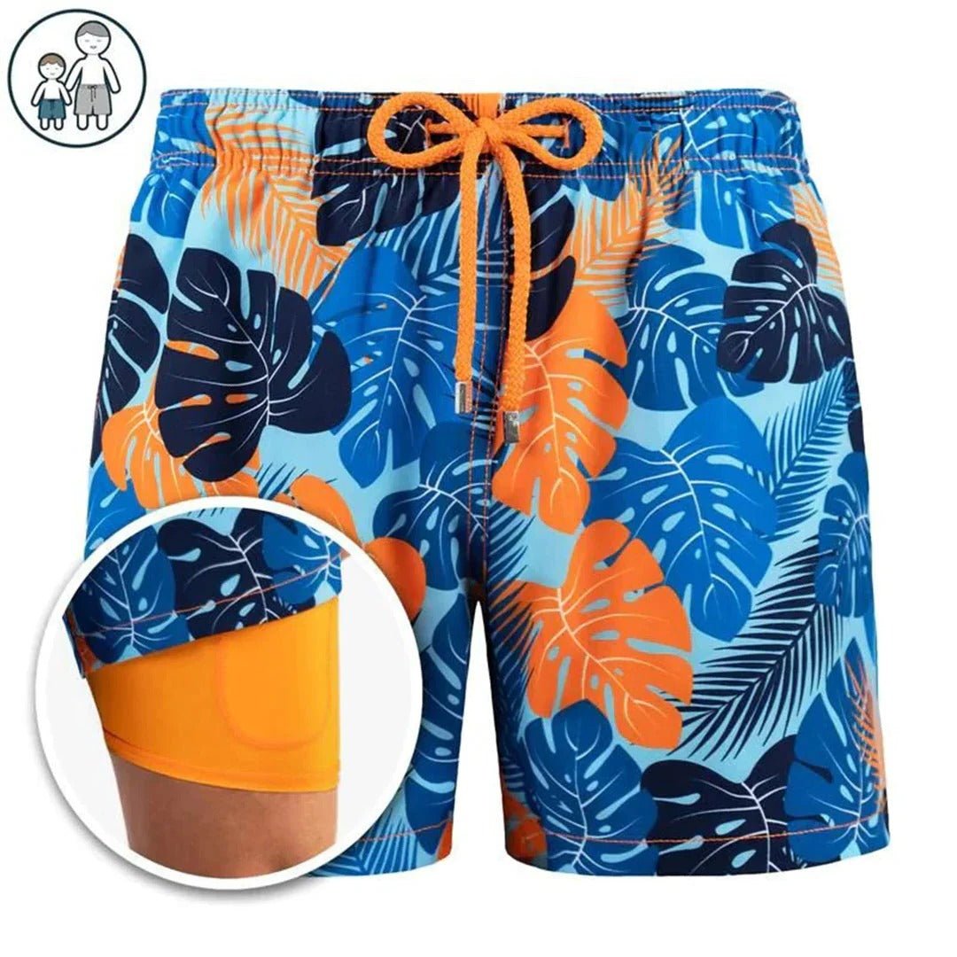 Men's Quick-Dry Swim Shorts - Tropical