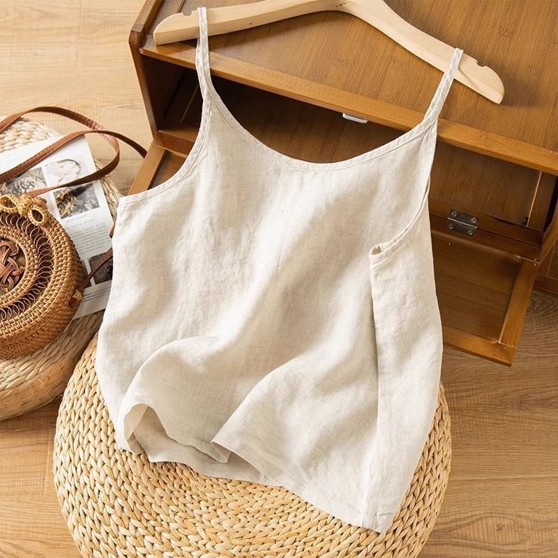 Women's Relaxed Linen Cami Top