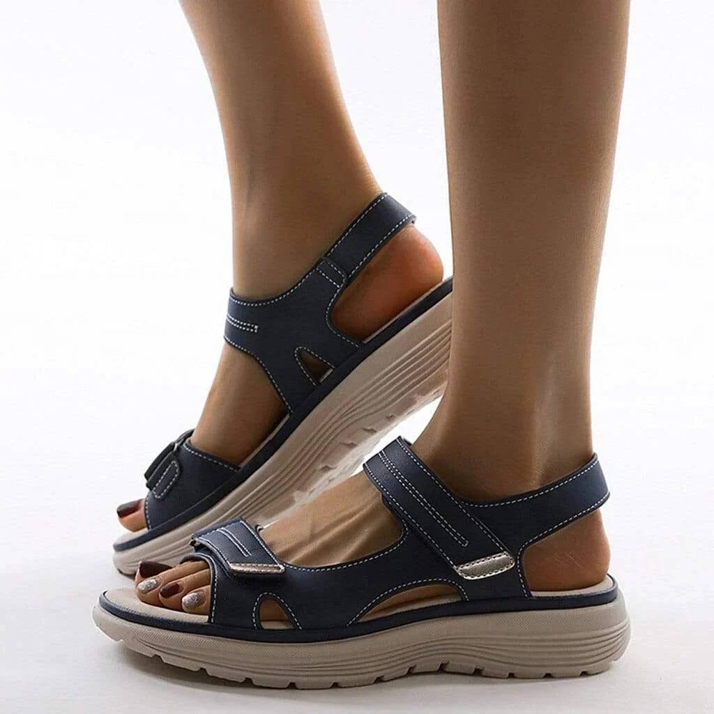 Women's Platform Wedge Sandals - Blue