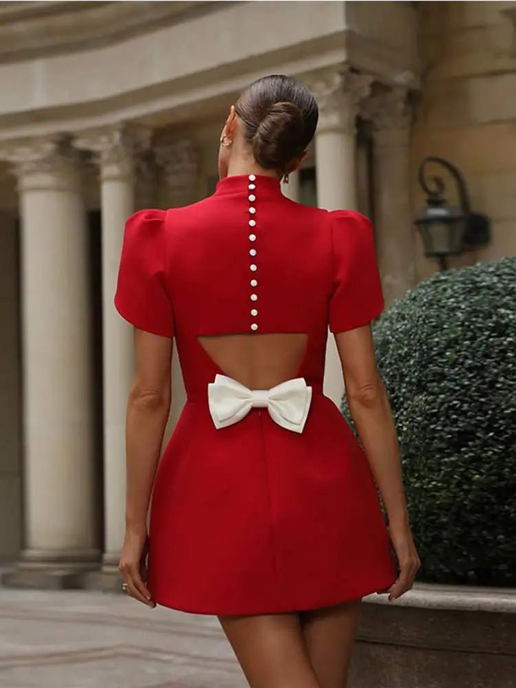 Women's Satin Cocktail Mini Dress