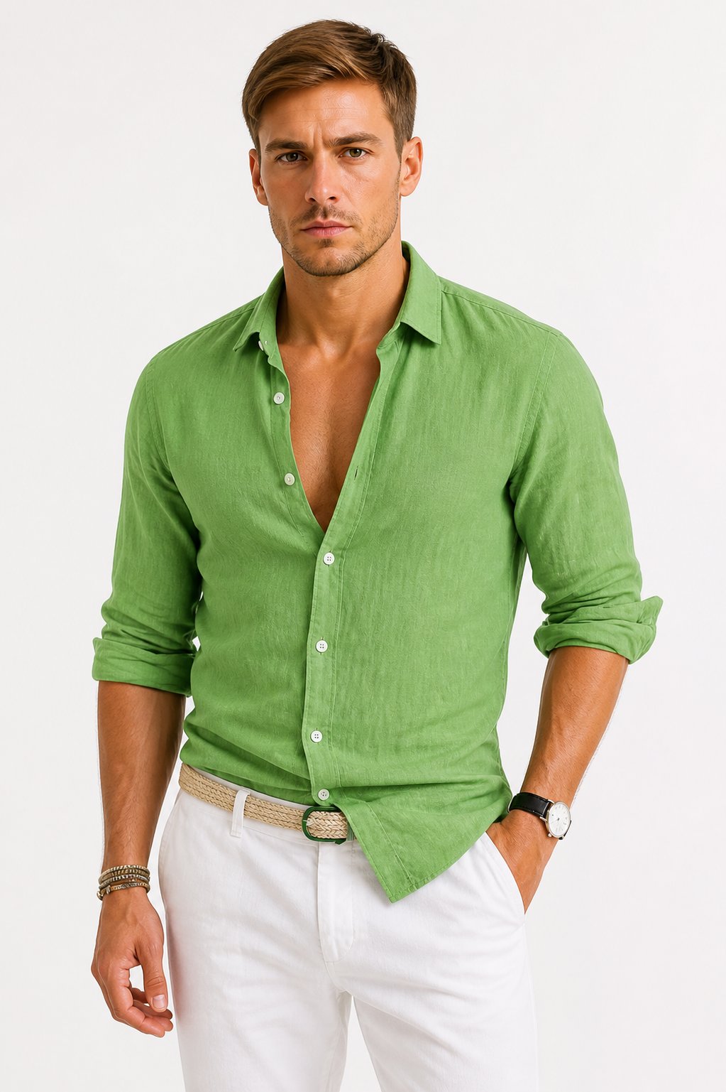 Men's Slim Shirt - Green