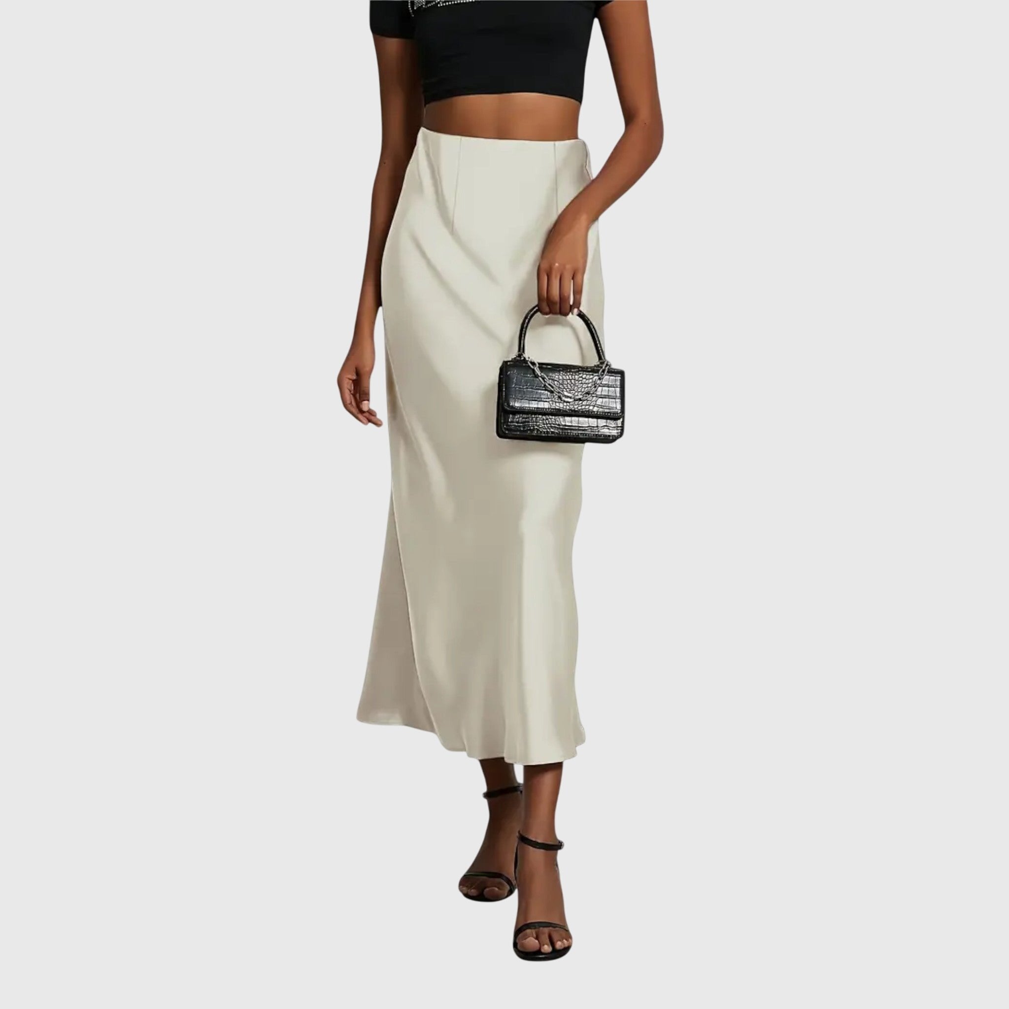 Women's Satin Midi Skirt