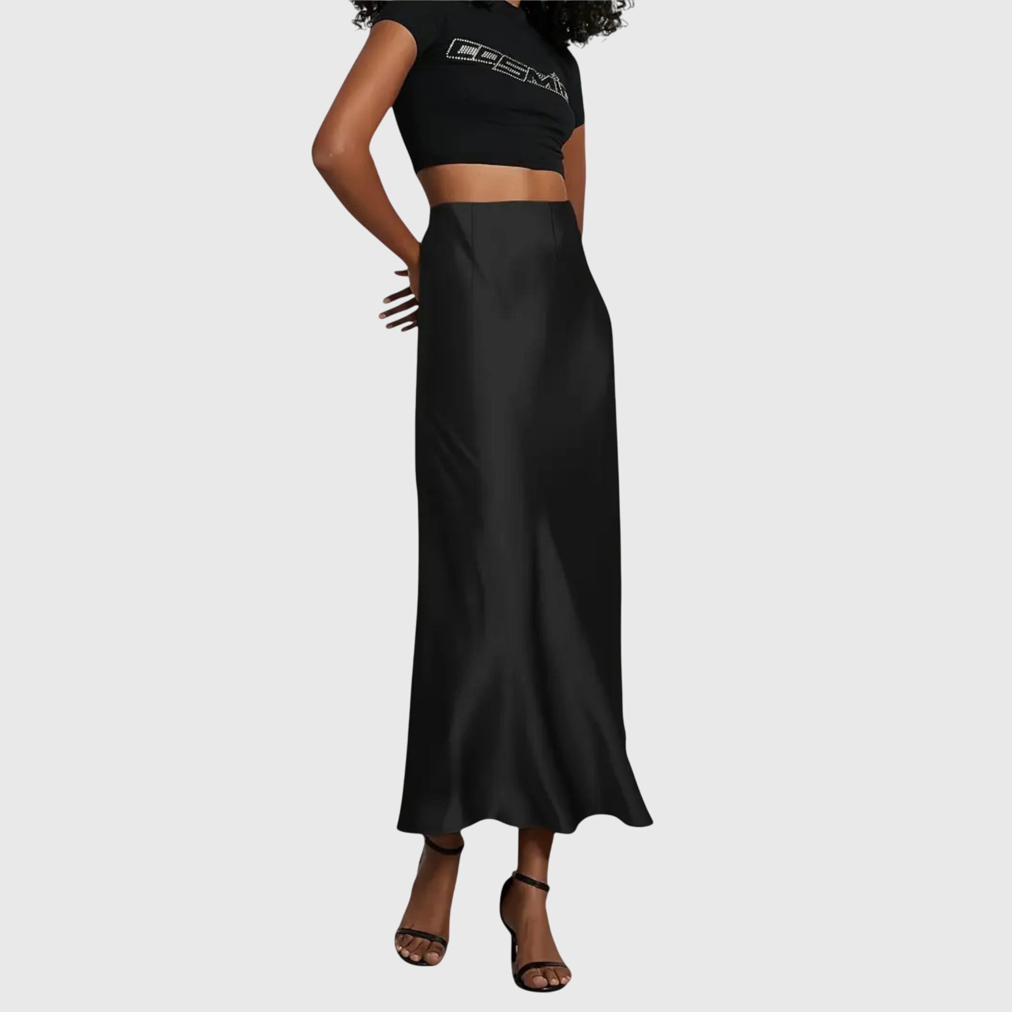 Women's Satin Midi Skirt