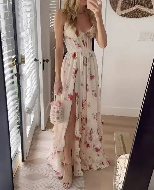 Floral Maxi Dress - White
