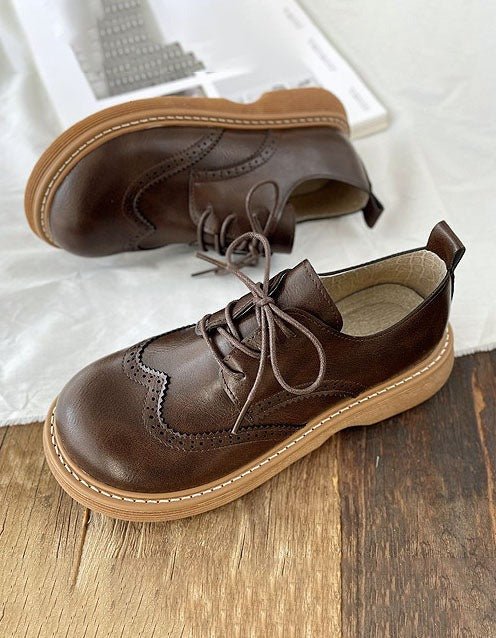 Unisex Faux Leather Brogue Oxfords