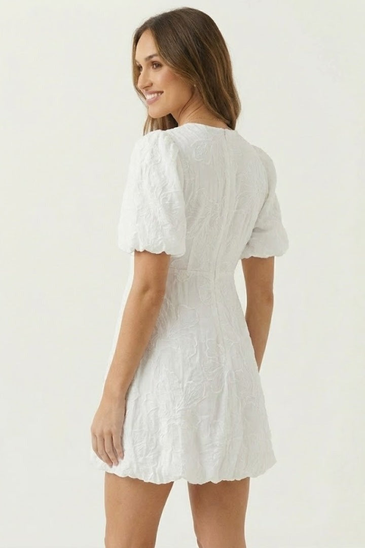 Puff Sleeve Mini Dress