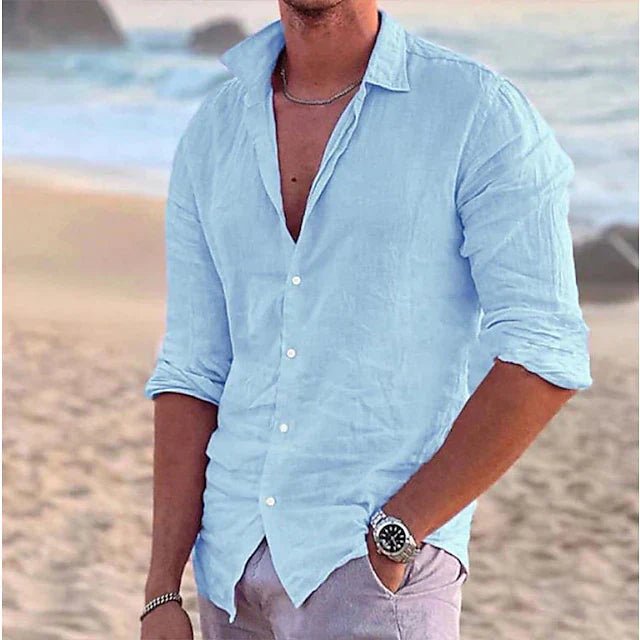 Men's Beach Shirt - Blue